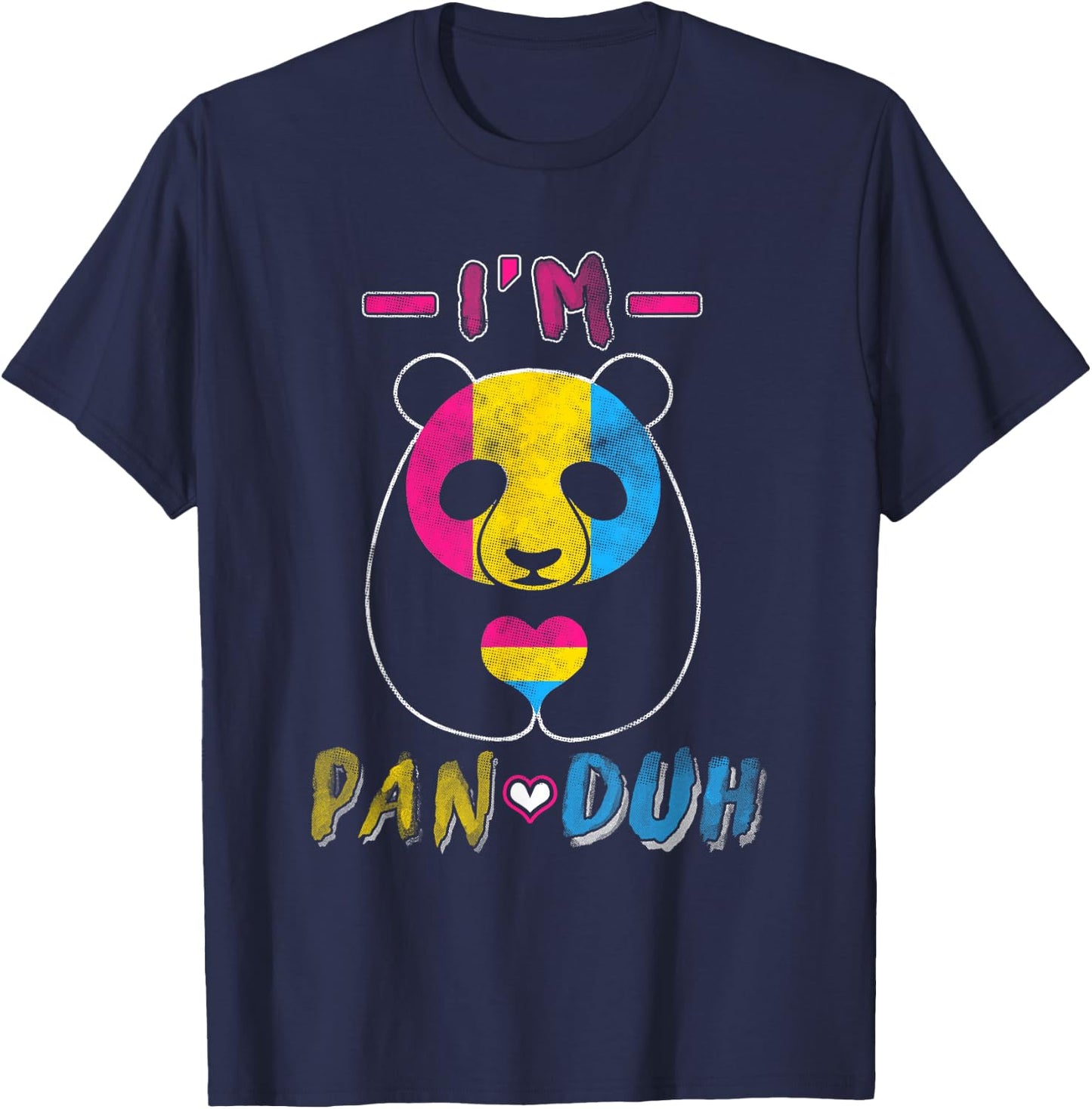 LGBT Gay Pride I'm Pan Duh Panda Pansexual T-Shirt - T-Shirt | Navy