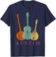 Austin Texas - Distressed Music Small T-Shirt - T-Shirt | Navy