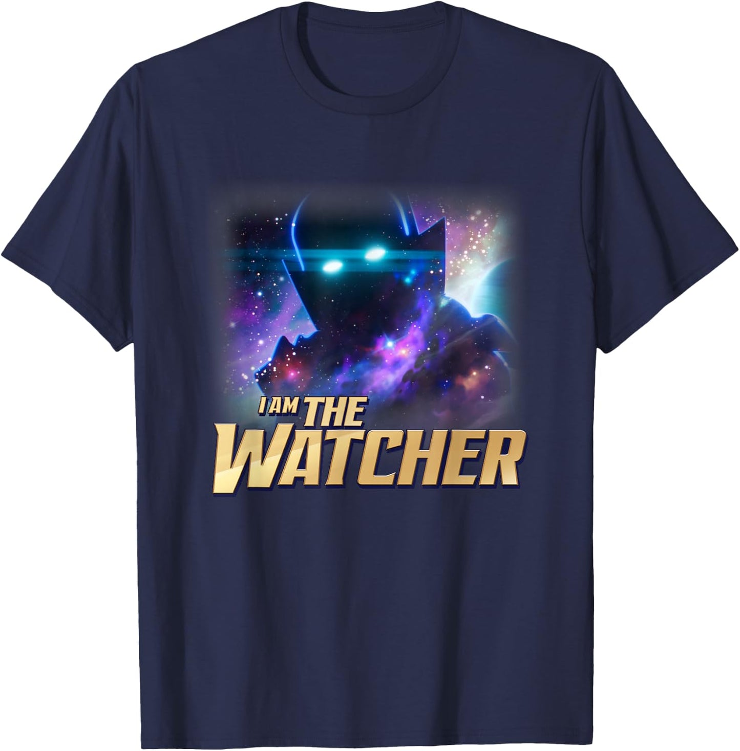 Marvel WHAT IF...? I Am The Watcher Cosmic T-Shirt - T-Shirt | Navy