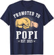 Promoted To Popi est.2025 Father's Day First time Popi T-Shirt - T-Shirt | Navy