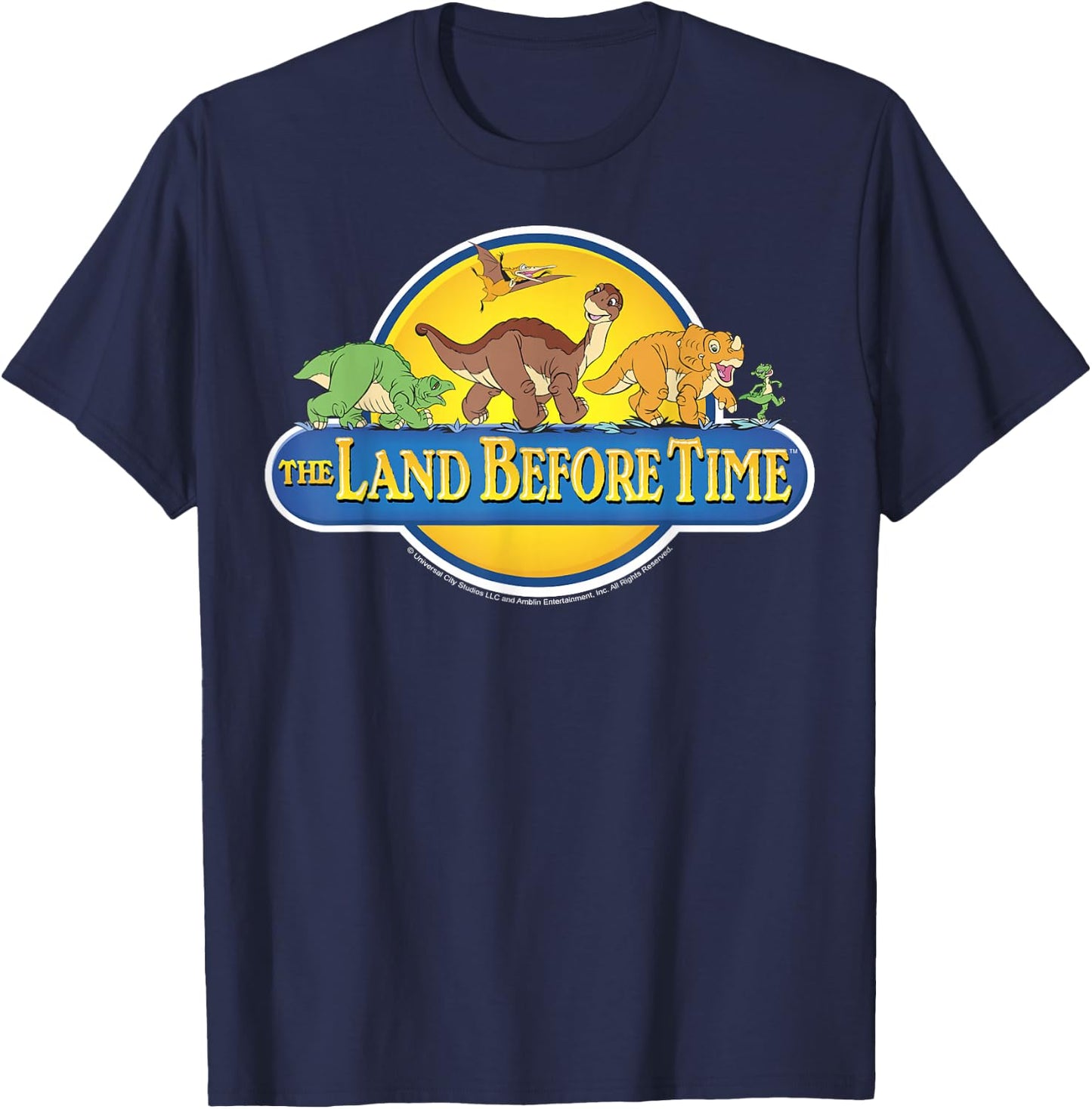 Land Before Time Retro Logo T-Shirt - T-Shirt | Navy