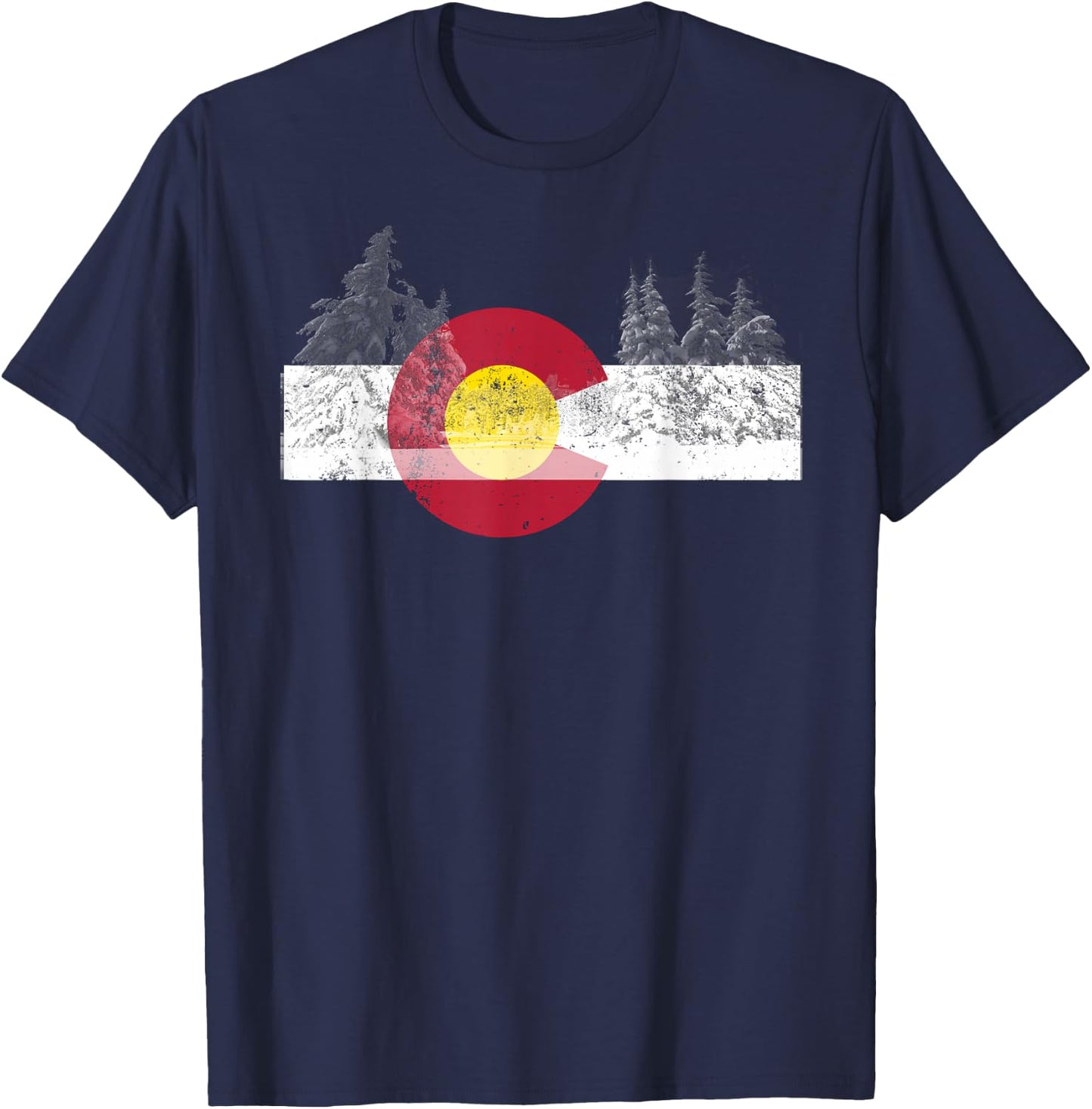 State of Colorado Flag Men Women Kids Novelty Gift T-Shirt - T-Shirt | Navy