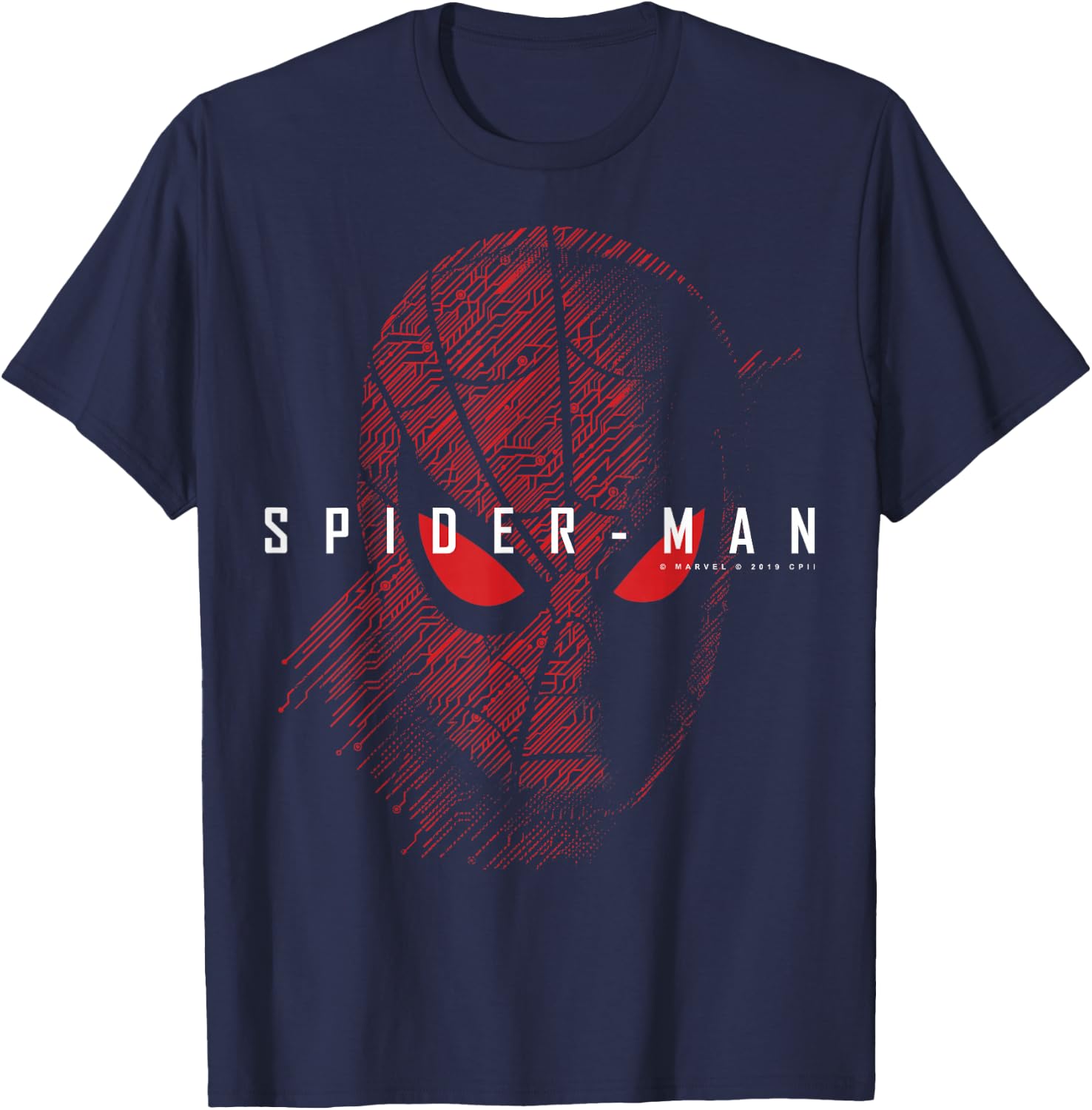 Marvel Spider-Man far from Home Tech Spider-Man Logo Small T-Shirt - T-Shirt | Navy