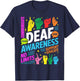 Deaf Awareness Month Inclusion CODA Support ASL T-Shirt - T-Shirt | Navy