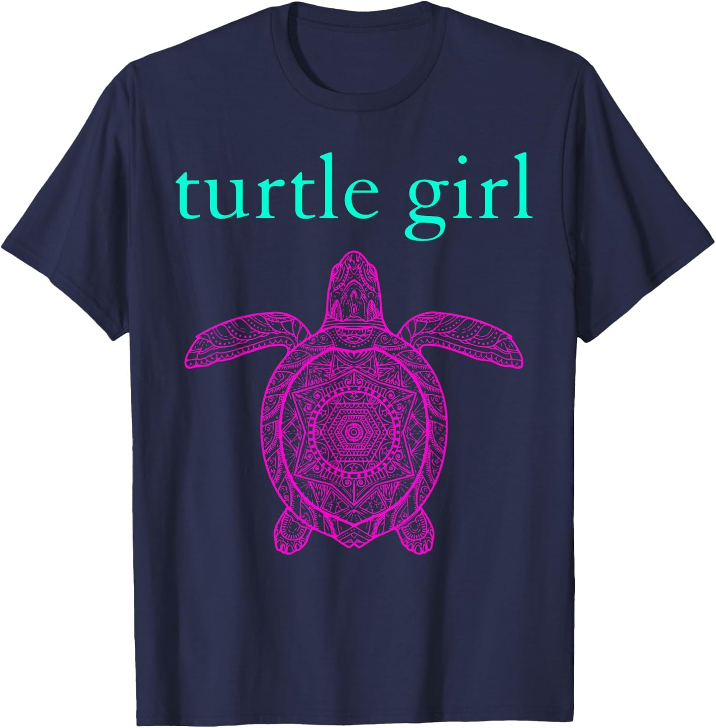 Sea Turtle Girl Attitude Southern Ocean Simply Beach Lover T-Shirt - T-Shirt | Navy