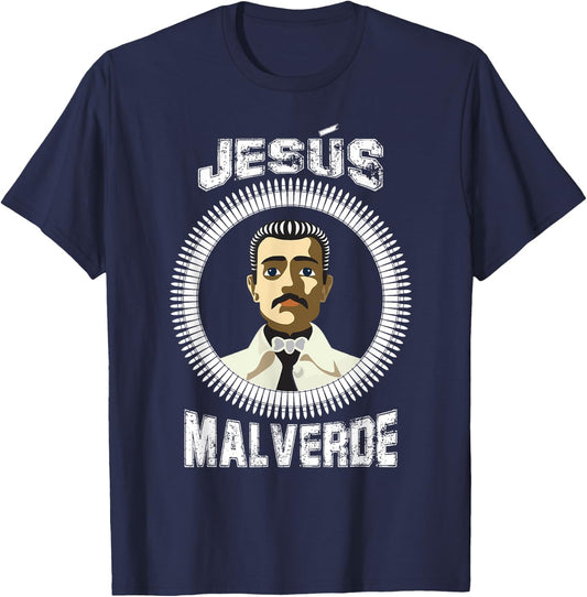 Jesus Malverde Mexican Hero Angel Of The Poor Shirt T-Shirt - T-Shirt | Navy