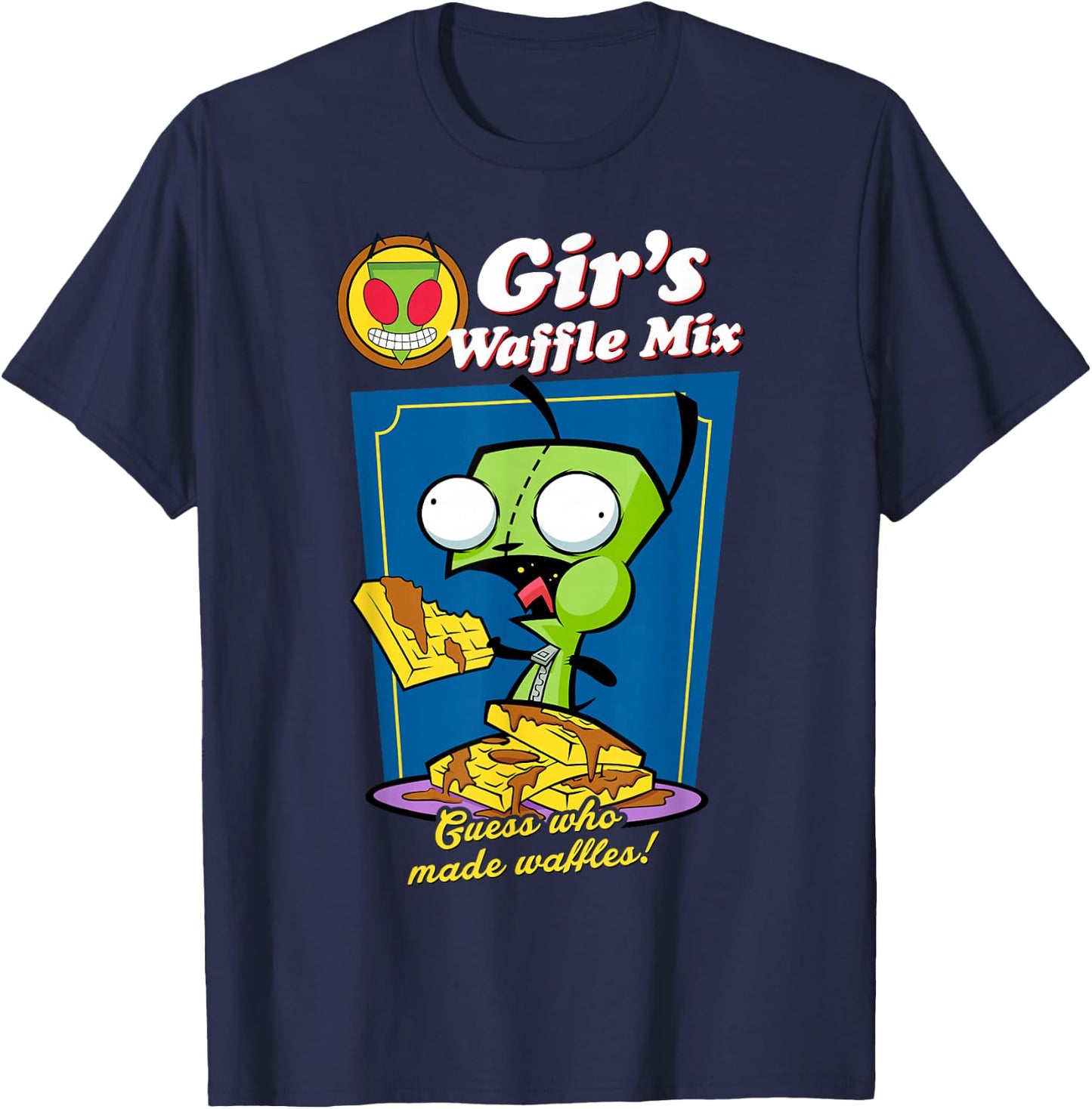 Invader Zim: Gir's Waffle Mix Graphic T-Shirt - T-Shirt | Navy