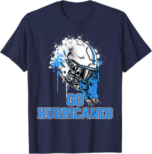 South Plaquemines Hurricanes Rising Helmet GO! T-Shirt - T-Shirt | Navy