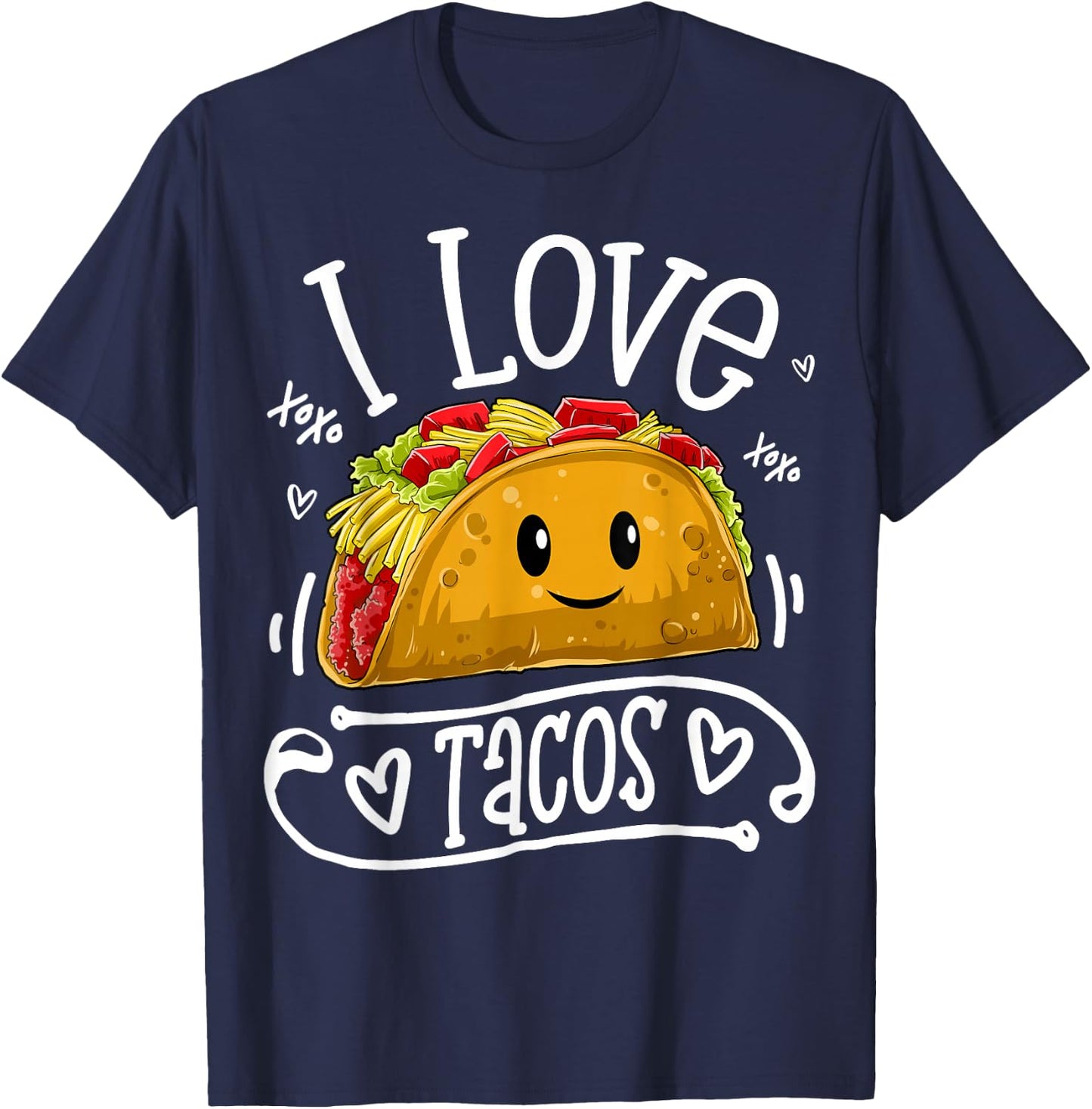 I Love Tacos Cinco De Mayo Women Men Kids Boys Taco Mexico T-Shirt - T-Shirt | Navy