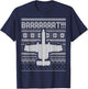 A-10 Warthog Ugly Xmas fighter jet usaf pilot or crew T-Shirt - T-Shirt | Navy