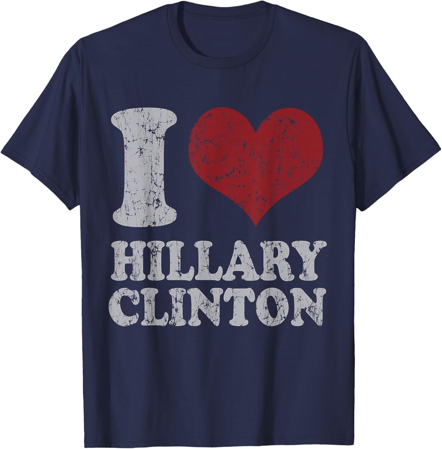 Vintage I Heart Hillary Clinton T-Shirt - T-Shirt | Navy
