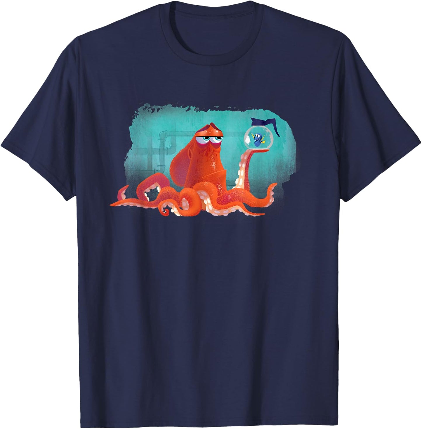 PIXAR Finding Dory Hank and Dory - Adult, Blue, Short Sleeve, Small T-Shirt - T-Shirt | Navy