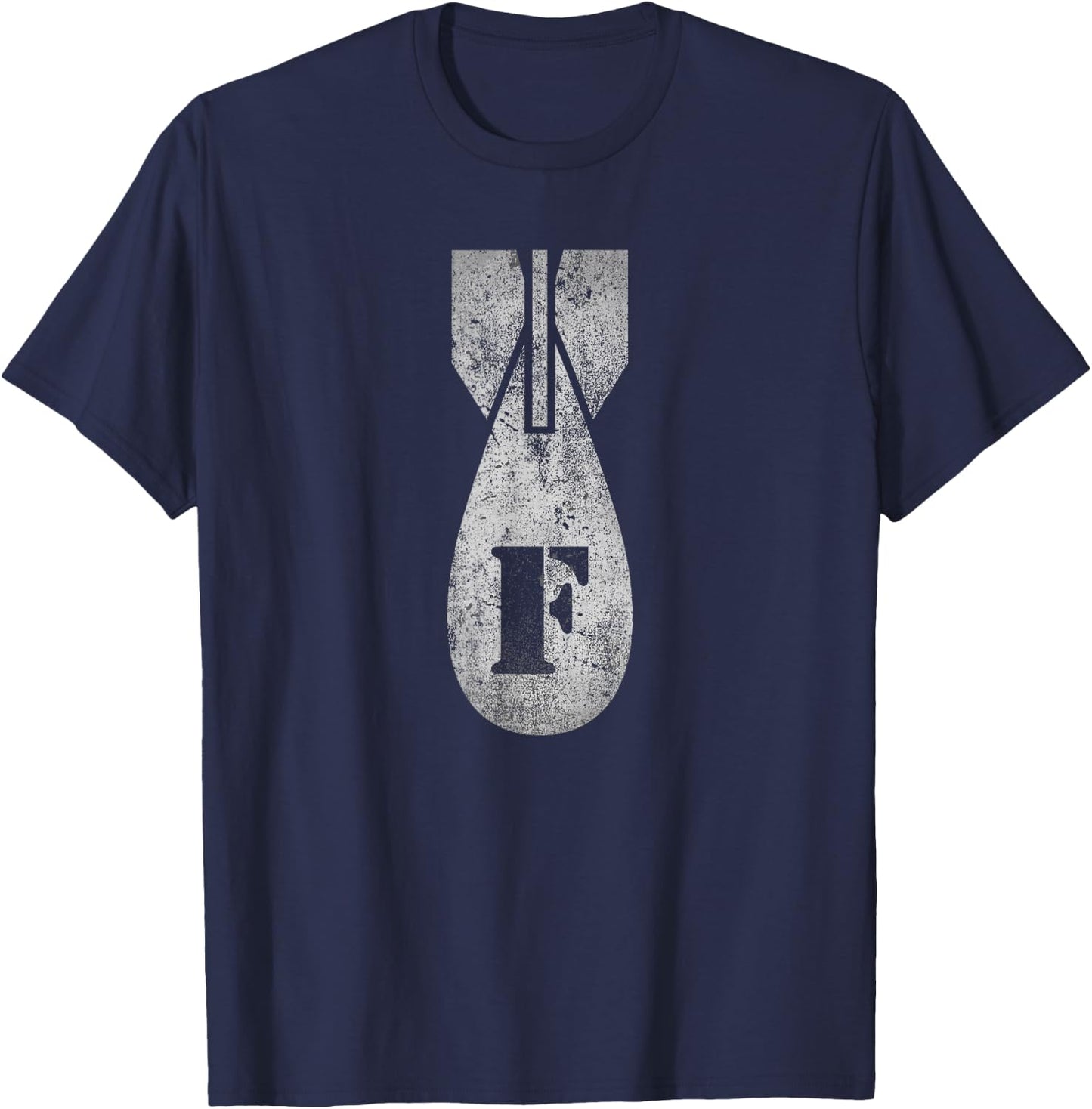 Vintage F-Bomb Funny T-Shirt - T-Shirt | Navy