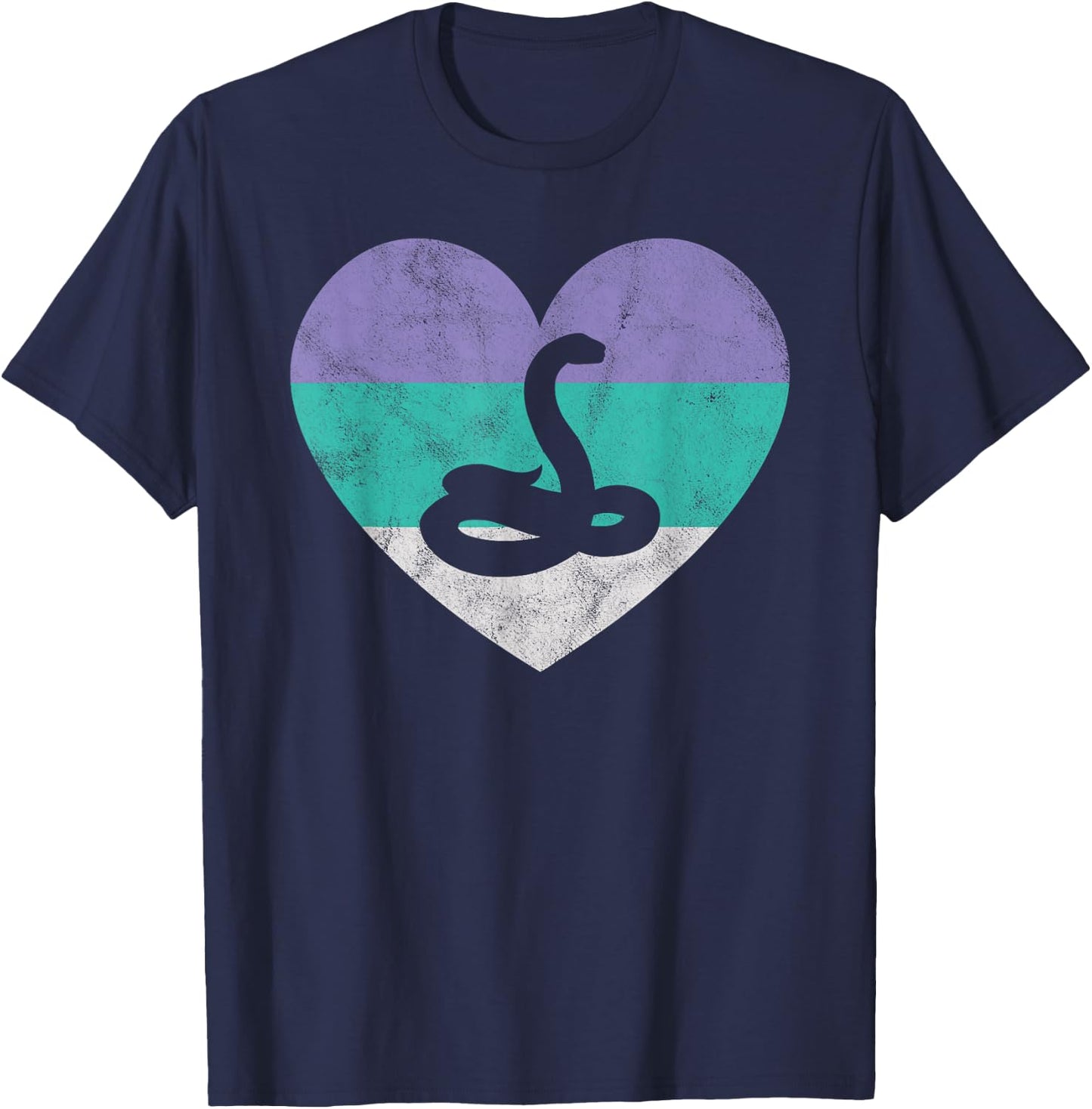 Snake Gift Shirt & Girls Retro Cute | Cobra Python T-Shirt - T-Shirt | Navy