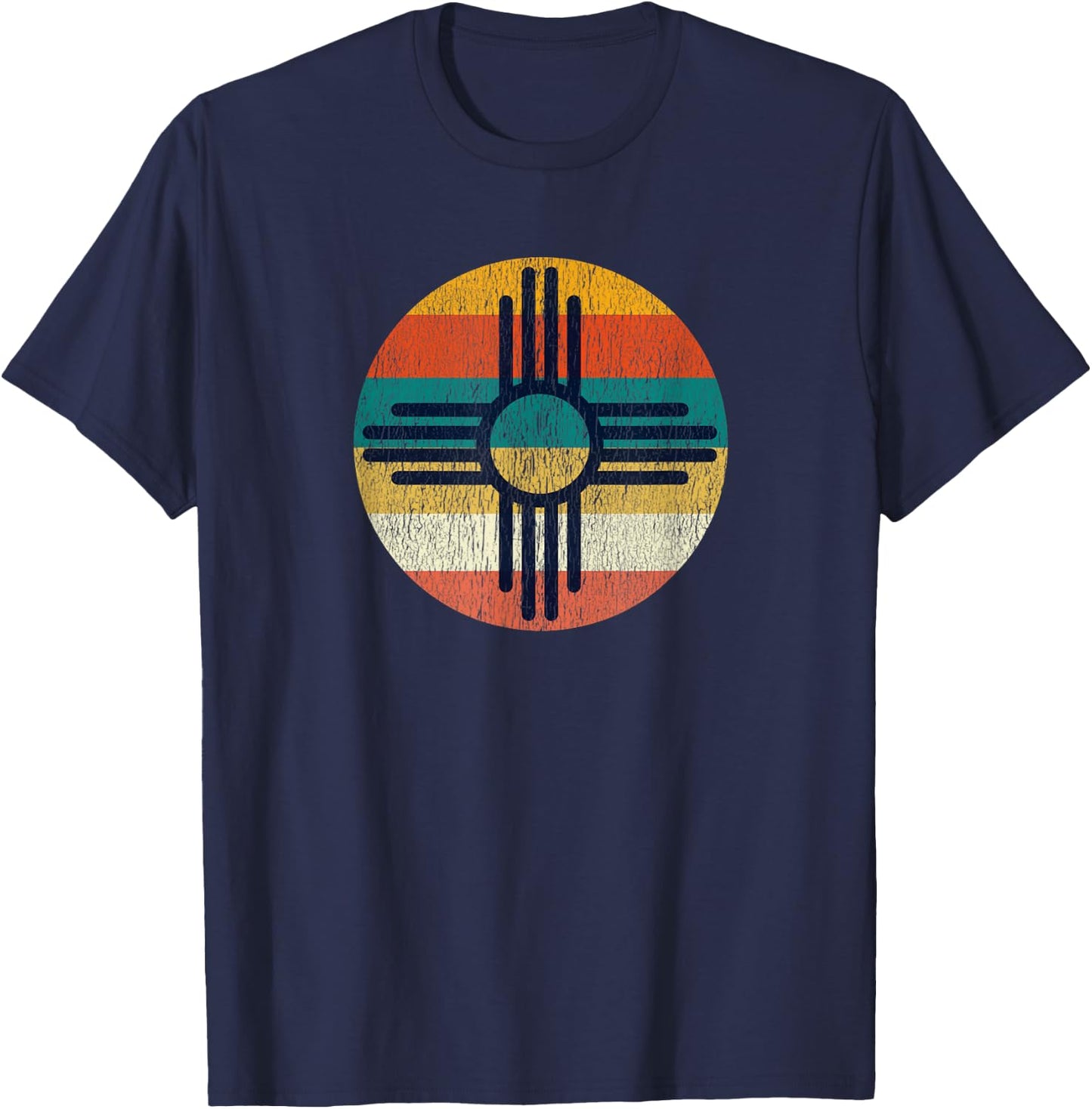 Zia Shirt Women Men New Mexico Gift Vintage Retro Zia Symbol T-Shirt - T-Shirt | Navy
