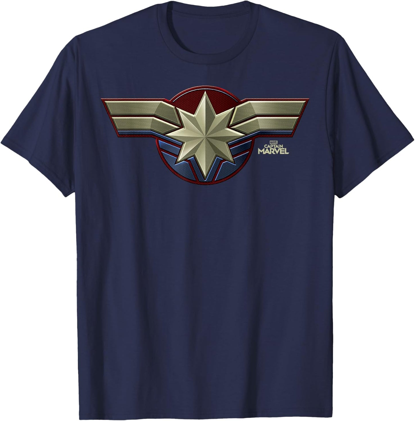 Marvel Captain Marvel Movie Chest Symbol Graphic T-Shirt - T-Shirt | Navy