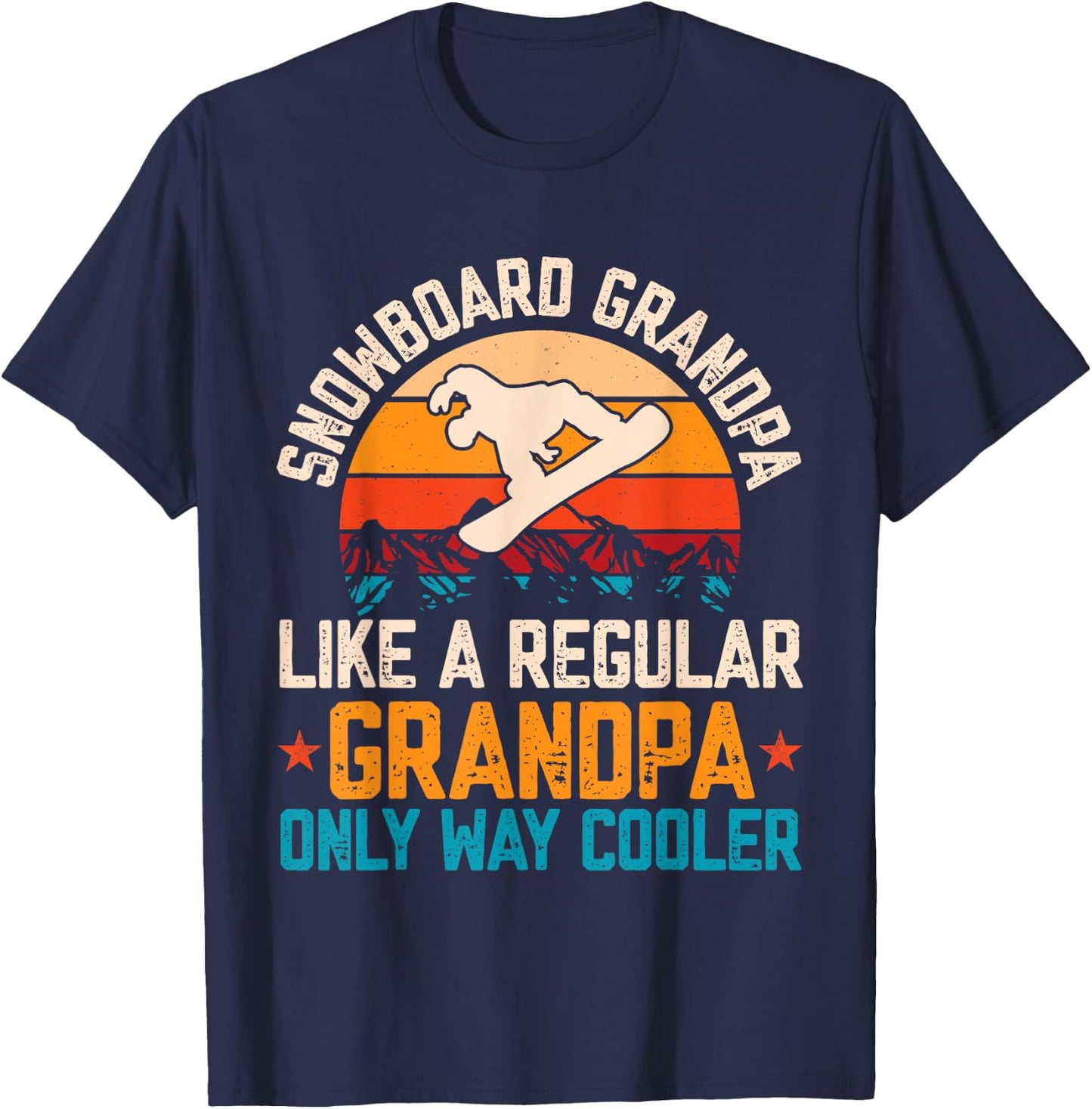 Snowboarding Snowboard Grandpa Snowboarder T-Shirt - T-Shirt | Navy