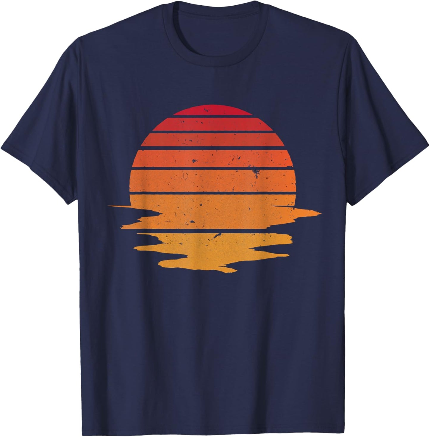 Vintage sunset shirt T-Shirt - T-Shirt | Navy