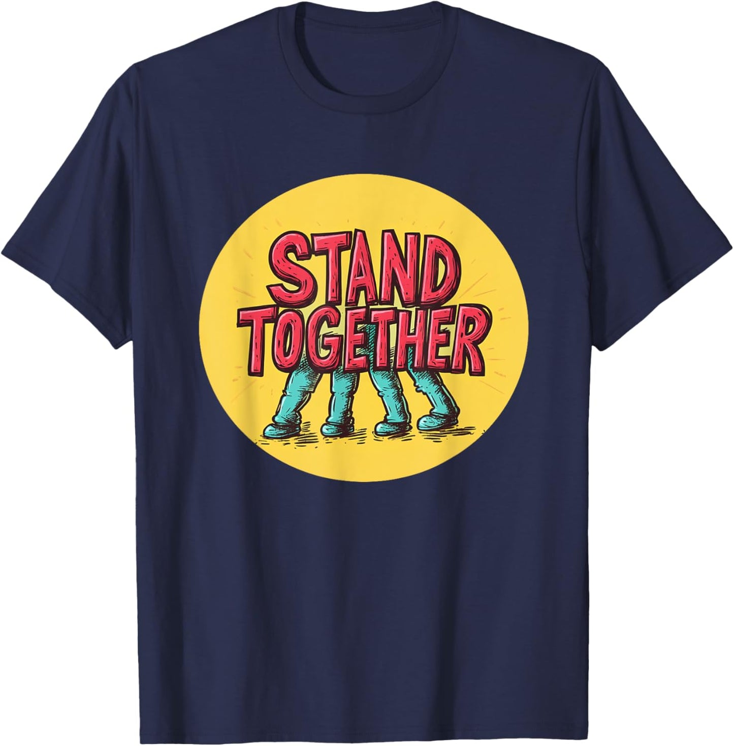 Pretty Stand Together Outfit for Boys and Girls T-Shirt - T-Shirt | Navy