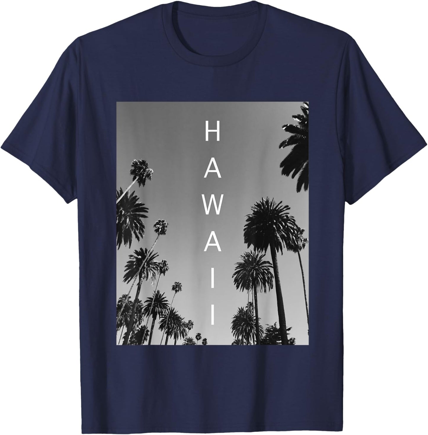 Hawaiian Shirts With Palm Trees Cool Hawaii Vacation GIfts T-Shirt - T-Shirt | Navy