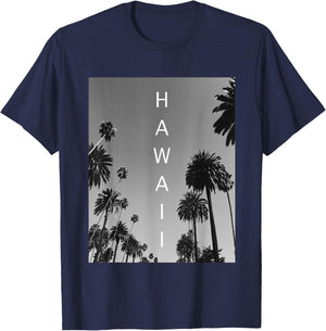 Hawaiian Shirts With Palm Trees Cool Hawaii Vacation GIfts T-Shirt - T-Shirt | Navy