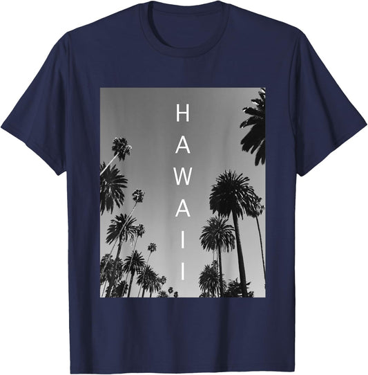 Hawaiian Shirts With Palm Trees Cool Hawaii Vacation GIfts T-Shirt - T-Shirt | Navy