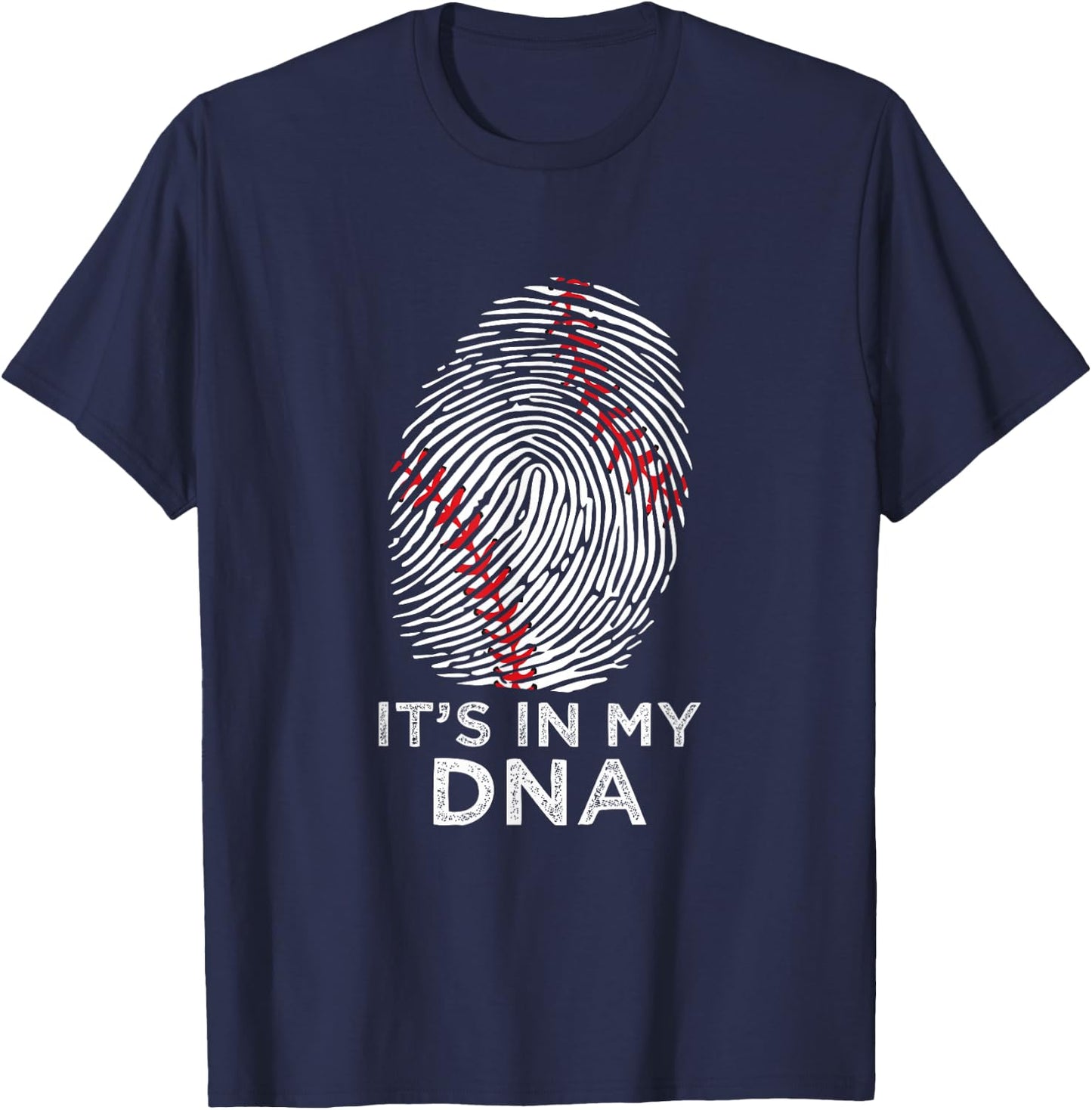 Baseball It's In My DNA T-Shirt - T-Shirt | Navy