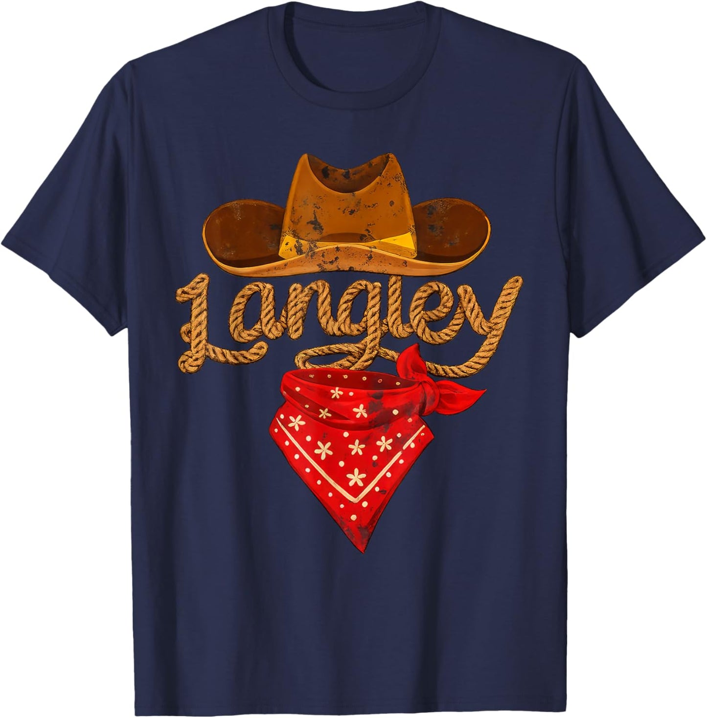Retro Classic Langley Vintage Gift Women T-Shirt - T-Shirt | Navy