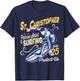 Saint Christopher Surf Patron Saint of Surfing Catholic Men T-Shirt - T-Shirt | Navy