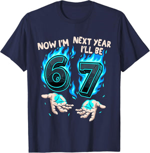 6 Year Old Birthday Boys Kids Now I'm 6 Next Year I'll be 7 T-Shirt - T-Shirt | Navy