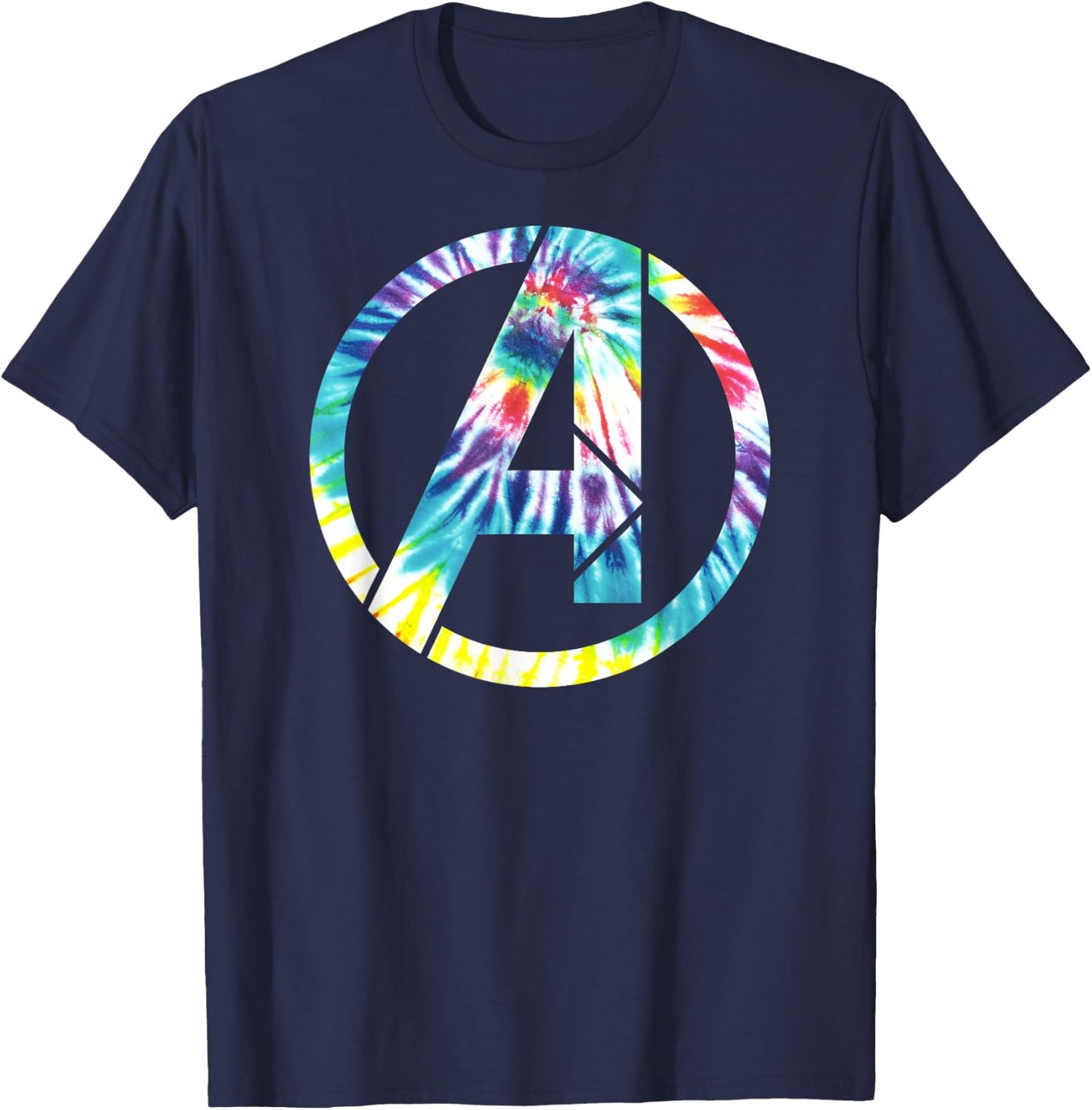 Marvel Avengers Tie Dye A Icon T-Shirt - T-Shirt | Navy