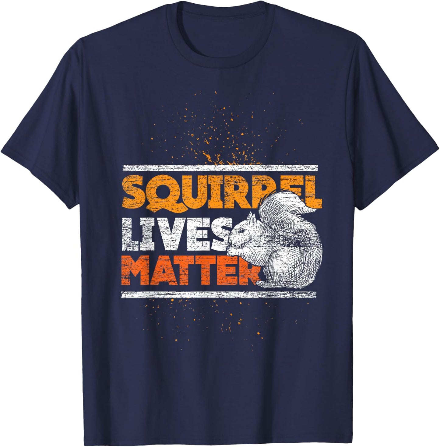 Nature Forest Lovers Squirrel T-Shirt - T-Shirt | Navy