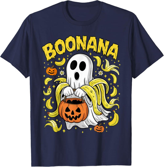 Boonana Cute Ghost Banana Ghost Food Halloween Costume T-Shirt - T-Shirt | Navy