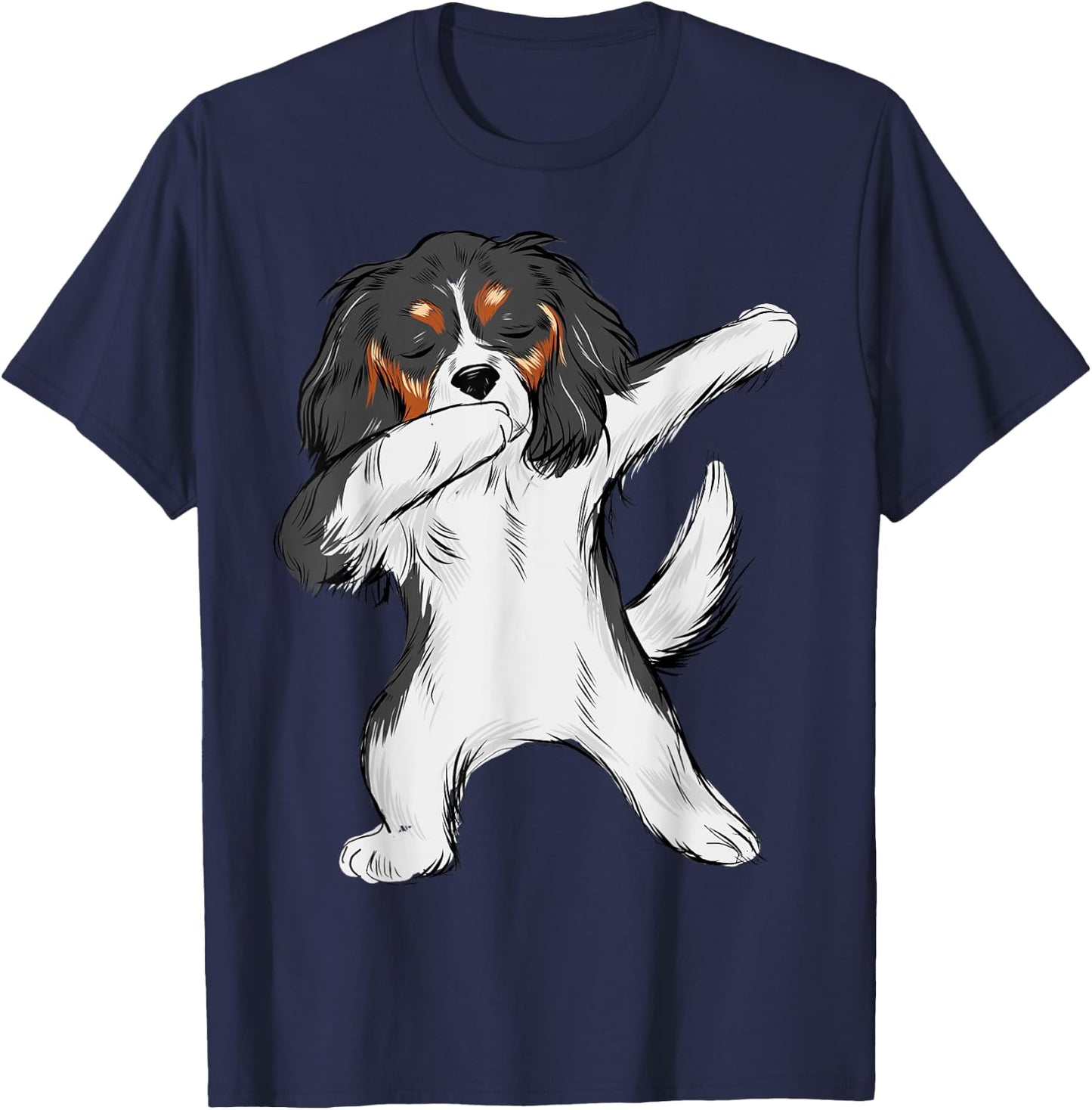 Dabbing Cavalier King Charles Spaniel Boys T-Shirt - T-Shirt | Navy
