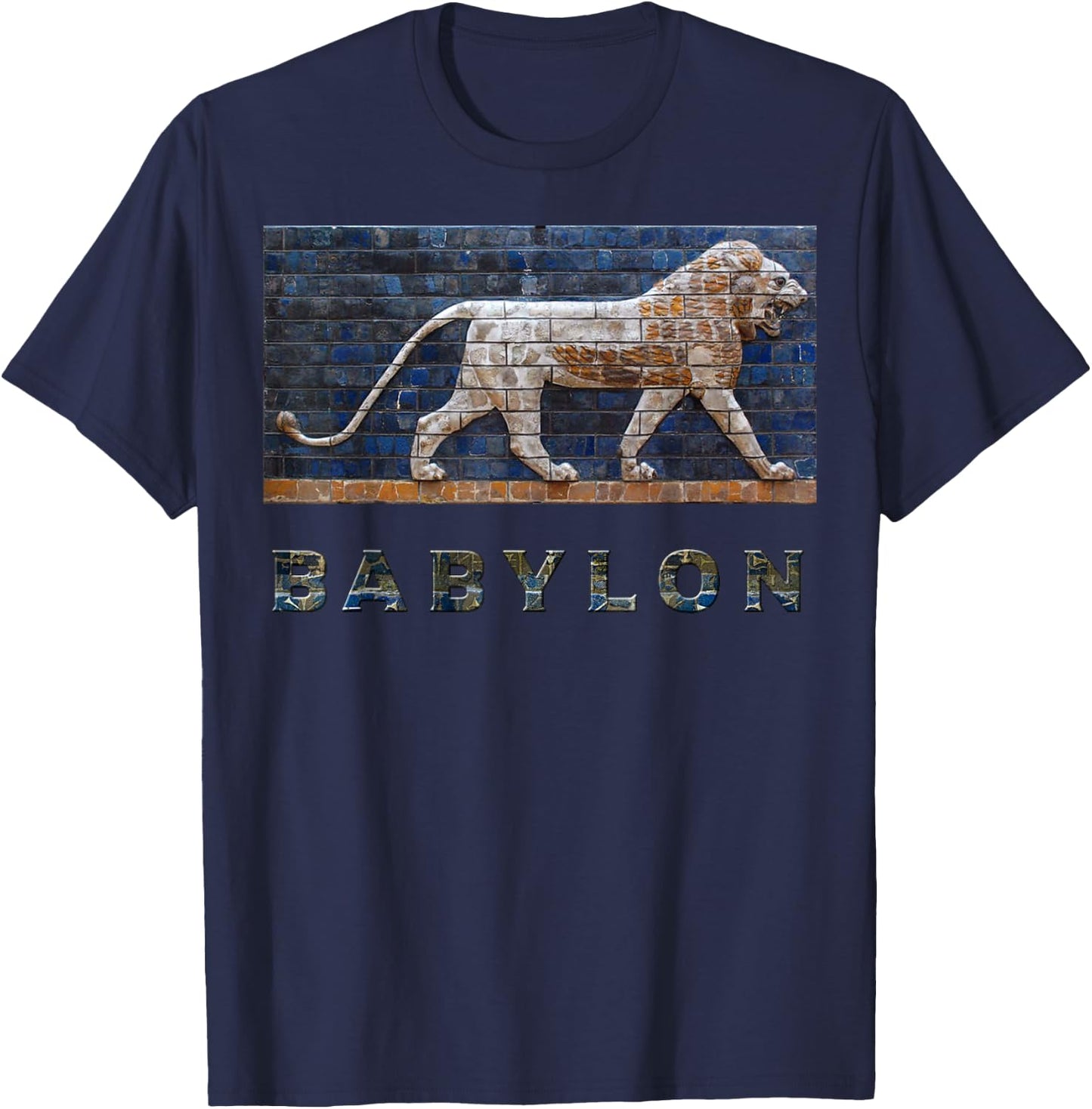 G.Y Production Kids Black Lion Print T-Shirt - T-Shirt | Navy