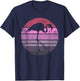 Pink Flamingo Lover Gifts Bird Vintage Animal Silhouette T-Shirt - T-Shirt | Navy