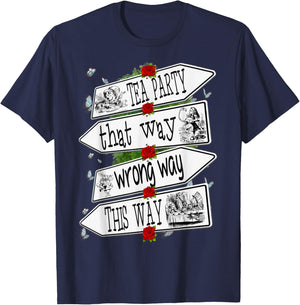 Alice in Wonderland-Men Women Kids T Shirt T-Shirt - T-Shirt | Navy