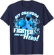 Grandpa Hero Light Blue Prostate Cancer Awareness T-Shirt - T-Shirt | Navy