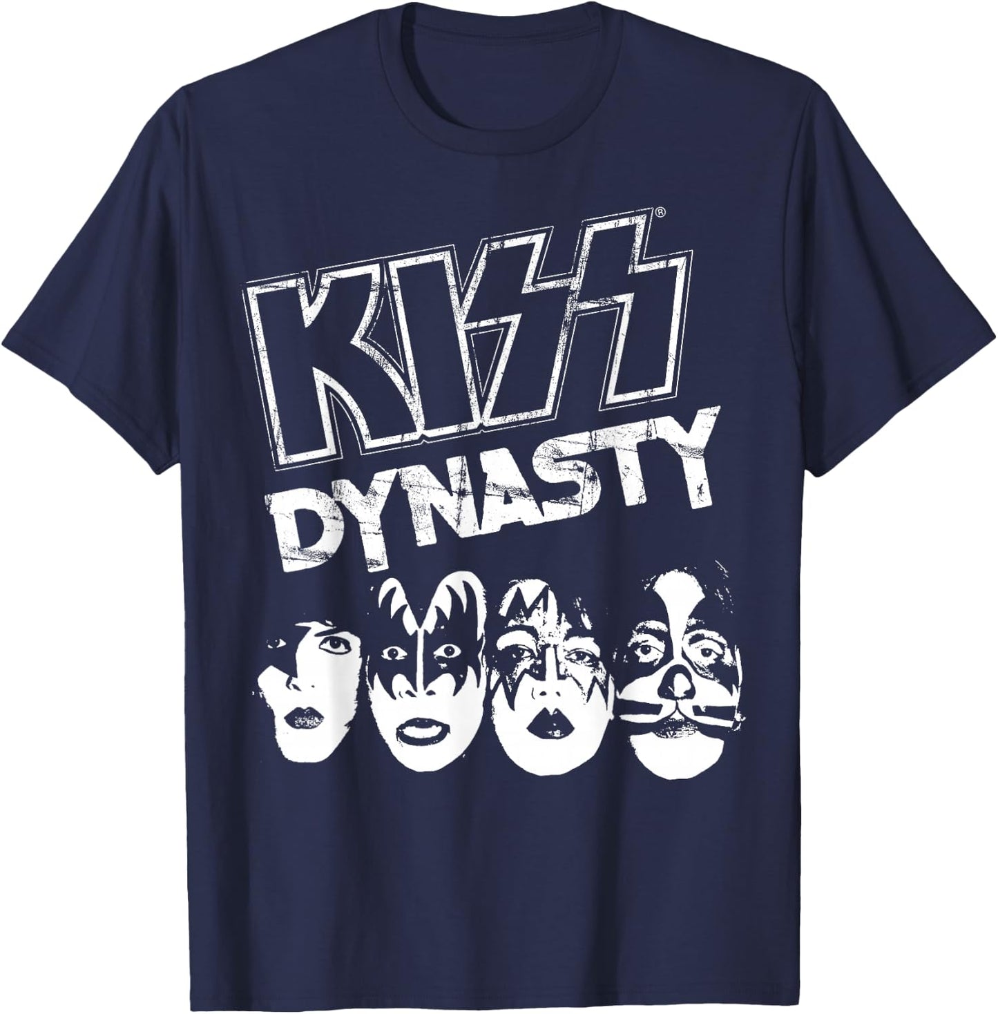 KISS Dynasty - Men's Black Classic Fit Short Sleeve - Size S T-Shirt - T-Shirt | Navy