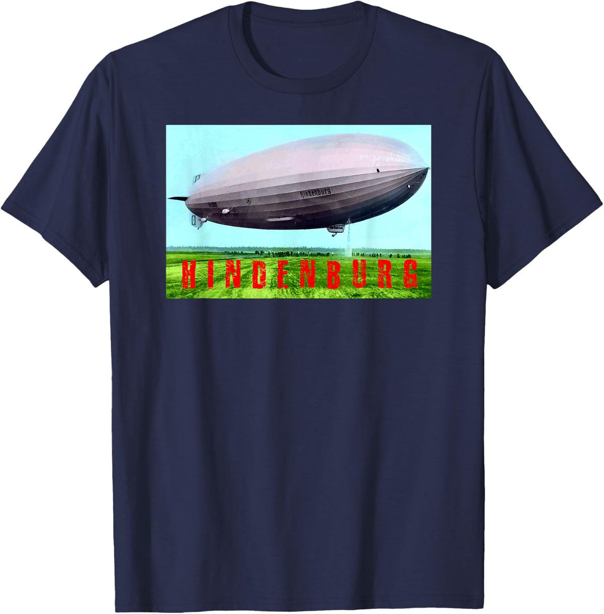 Hindenburg Vintage Airship Zeppelin Shirt T-Shirt - T-Shirt | Navy