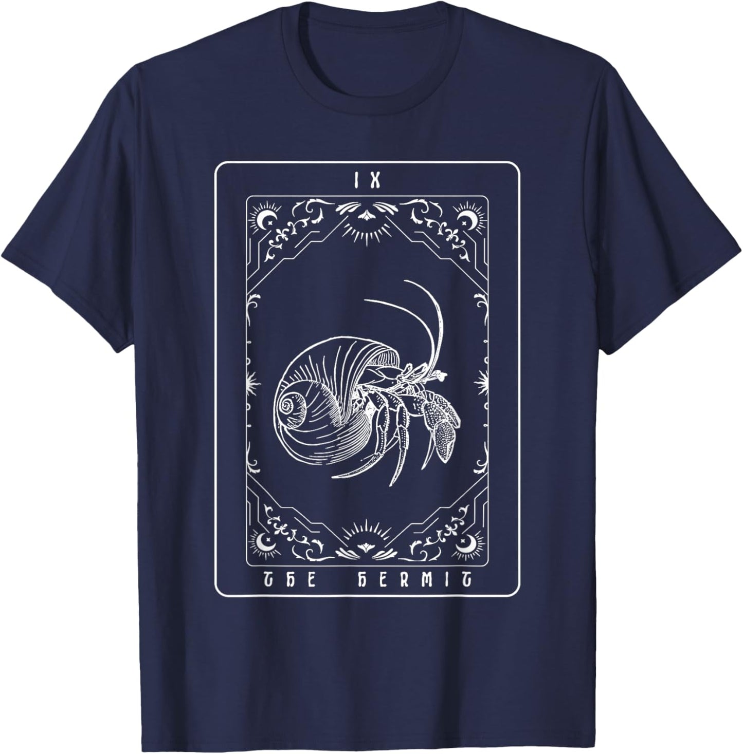 Hermit Crab Tarot Card Mystical Animal Pet Hermit Crab Lover T-Shirt - T-Shirt | Navy