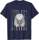 USA Flag with American Bald Eagle Eyes Shirt Patriotic T-Shirt - T-Shirt | Navy