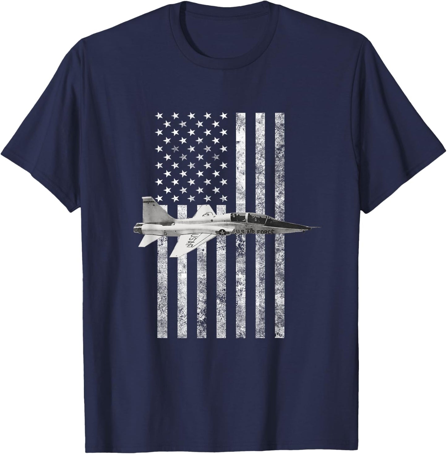 T-38 Talon American USA Flag - Military Women Kids Men T-Shirt - T-Shirt | Navy