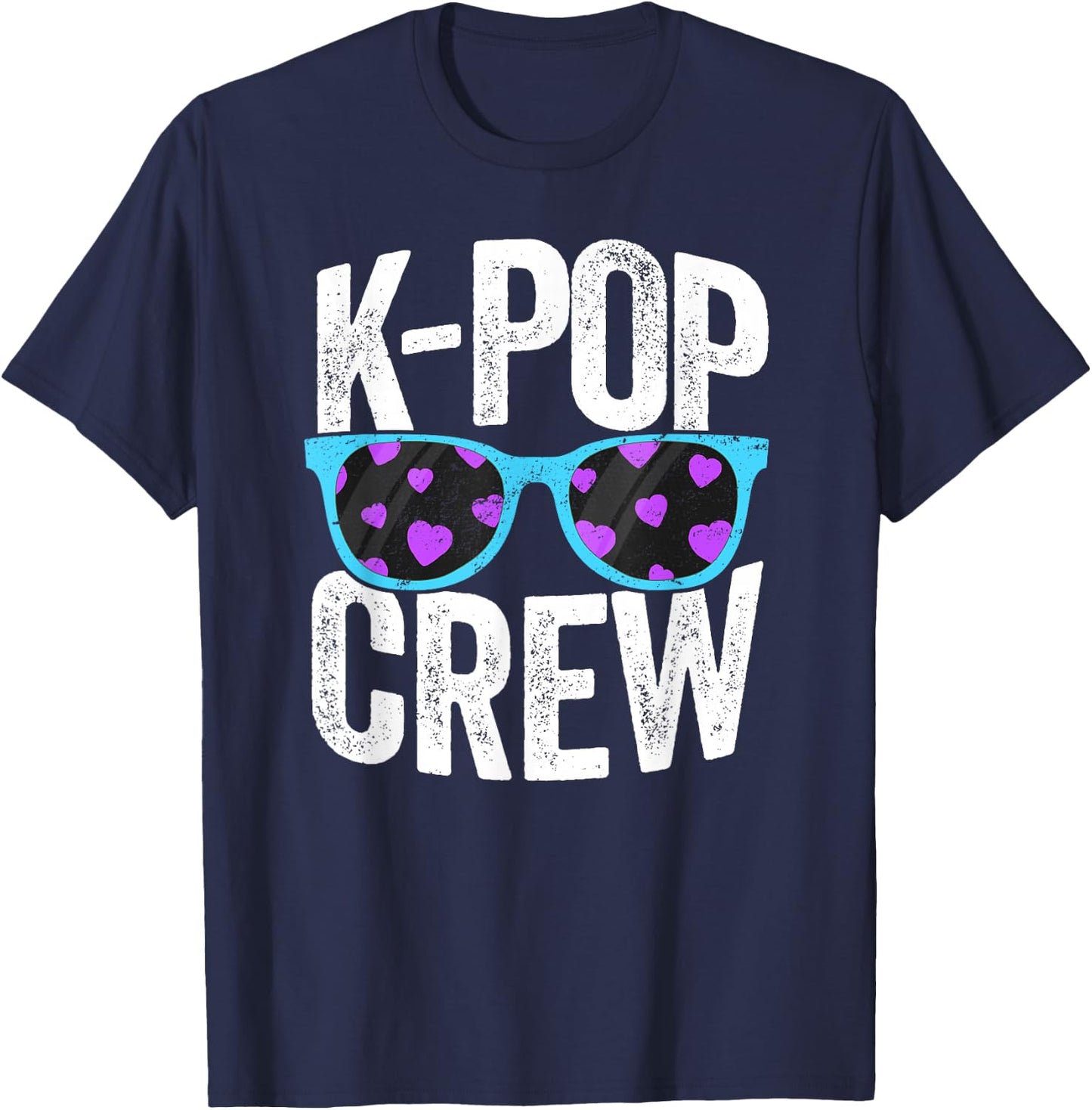 K-Pop Crew K-Pop Korean Korea Boy Band Group Merch T-Shirt - T-Shirt | Navy