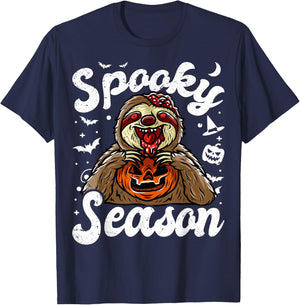 Sloth Boo Zombie Trick Or Treat Halloween Costume T-Shirt - T-Shirt | Navy