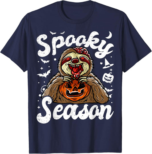 Sloth Boo Zombie Trick Or Treat Halloween Costume T-Shirt - T-Shirt | Navy