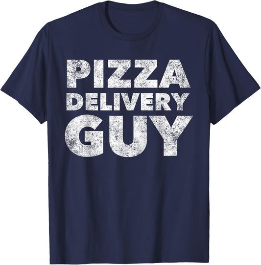 Pizza Delivery Guy Funny Costume Gift T-Shirt - T-Shirt | Navy