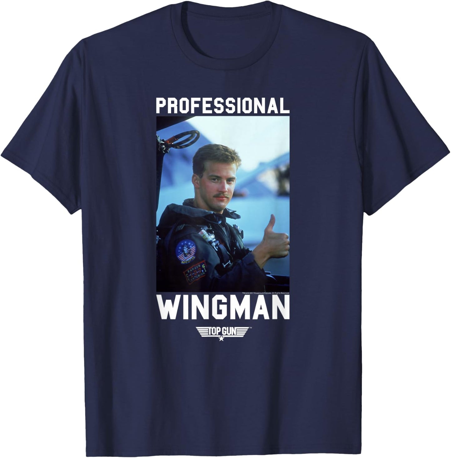 Top Gun Professional Wingman Goose Photo Action Movie T-Shirt - T-Shirt | Navy