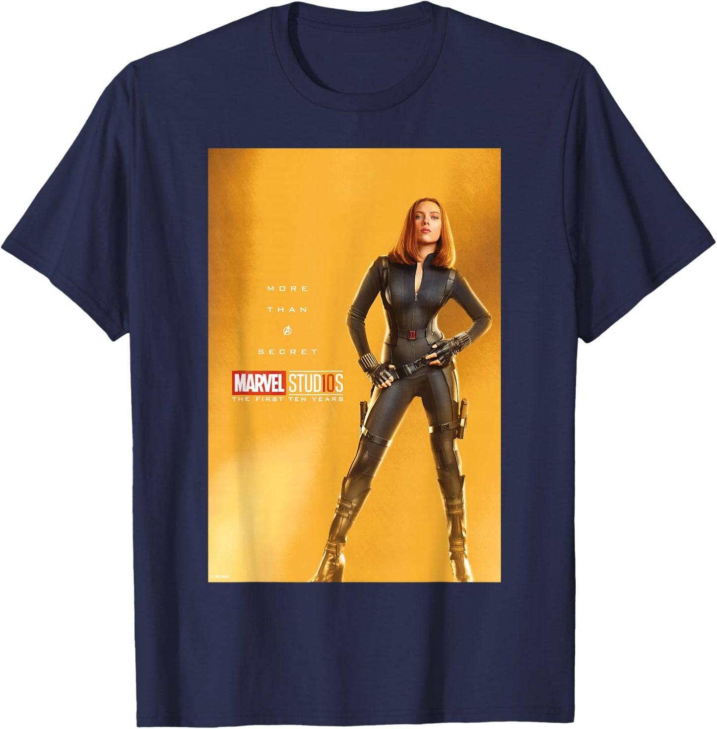 Marvel Studios 10 Years Black Widow Poster Graphic T-Shirt - T-Shirt | Navy