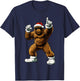 Christmas Funny Bigfoot Santa Kids Boys Men Xmas T-Shirt - T-Shirt | Navy